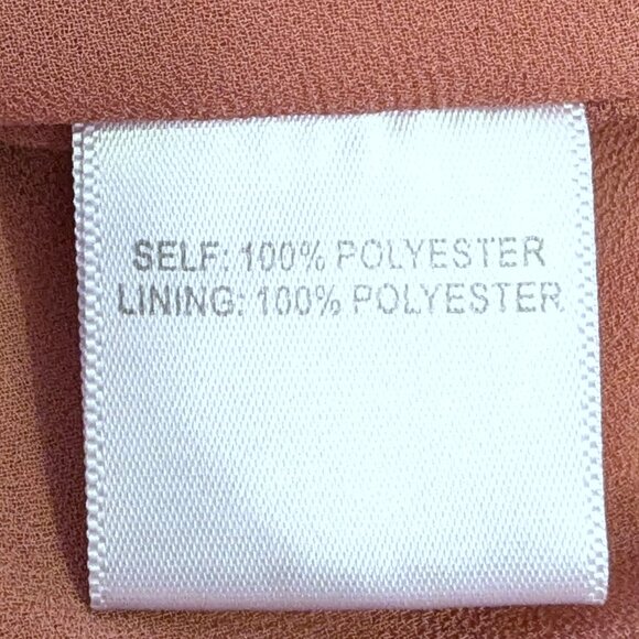 Rose + Olive | Pink Long Sleeve Ruffle Collar Polka Dot Blouse | Size Small - Picture 10 of 13